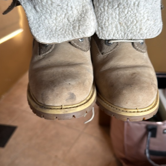 Timberland Authentics Waterproof Roll-Top Boot Size 7.5 Light Brown Nubuck - Picture 12 of 14